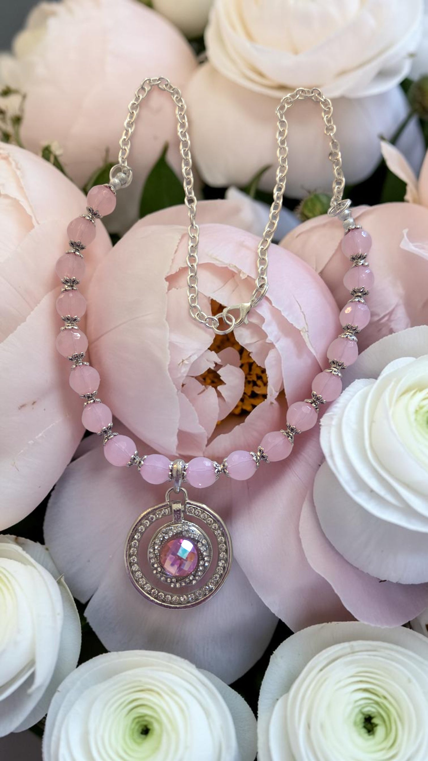 Pink Pendant Necklace