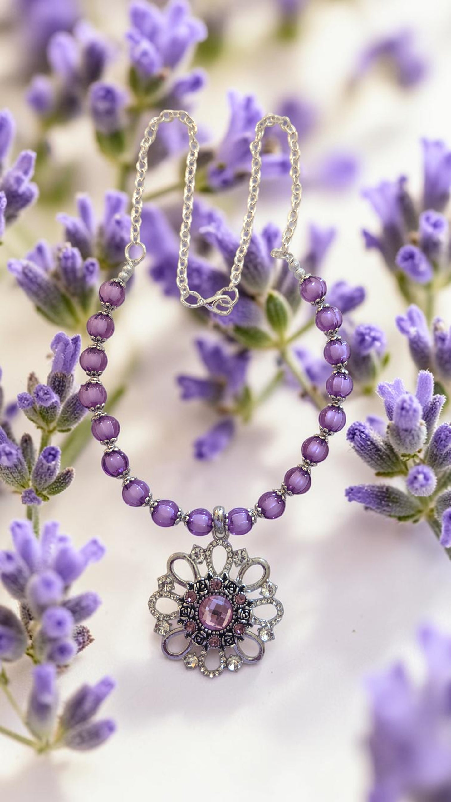 Purple Pendant Necklace #5004