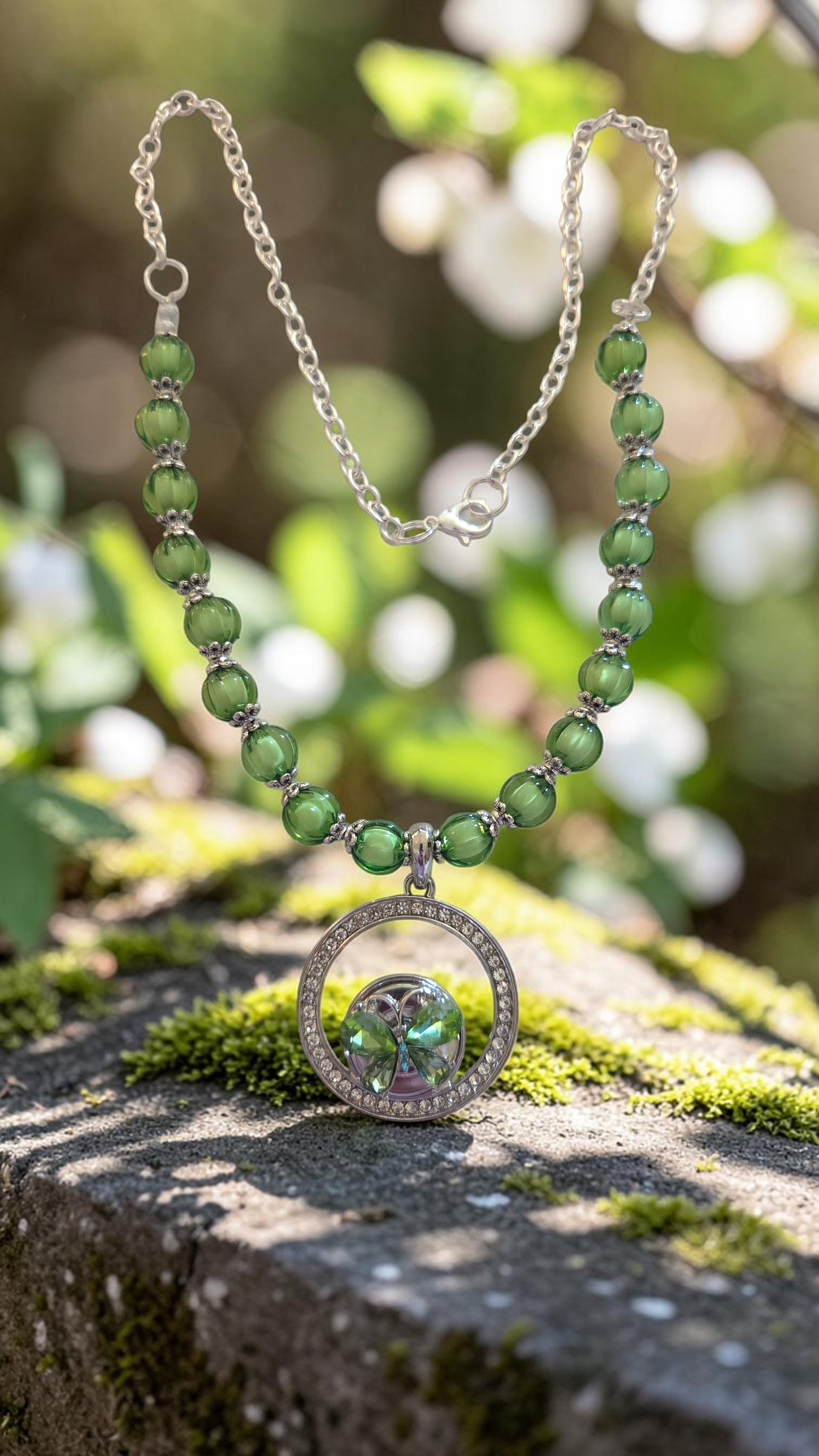 Green Pendant Necklace #5002