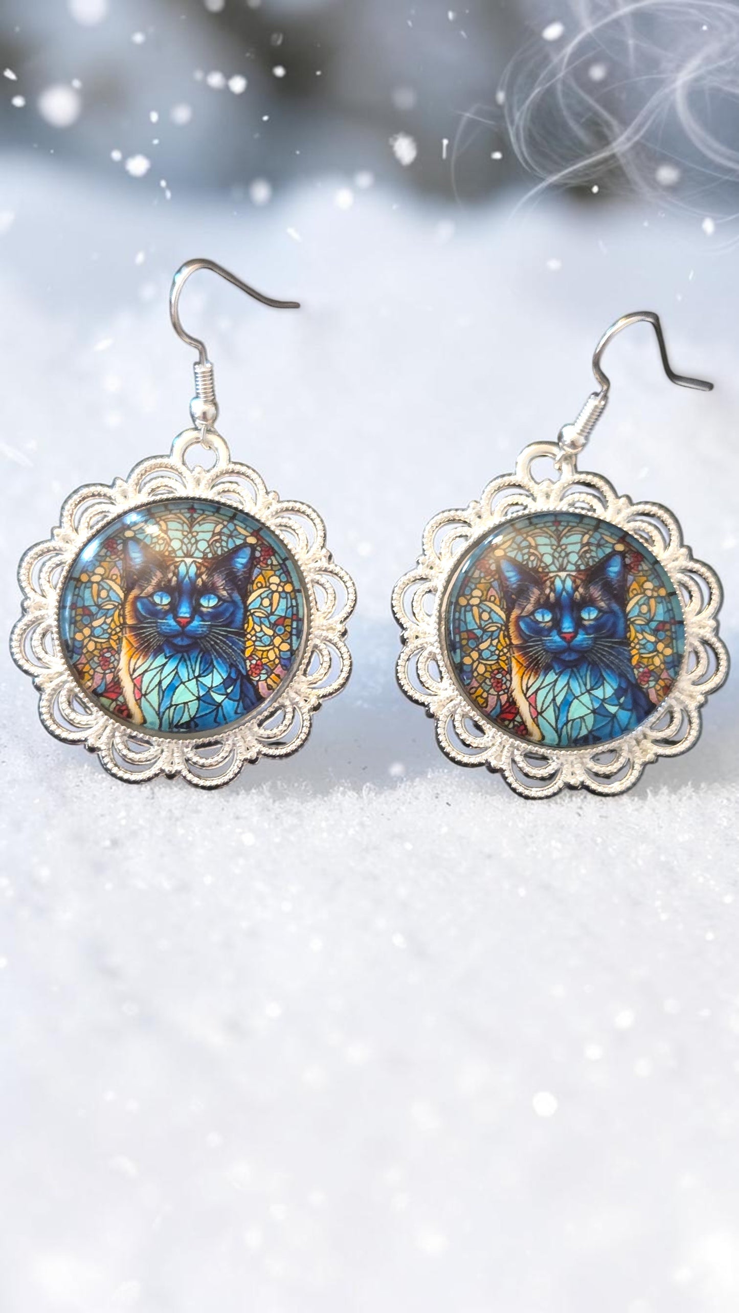 Cat Earrings #5016