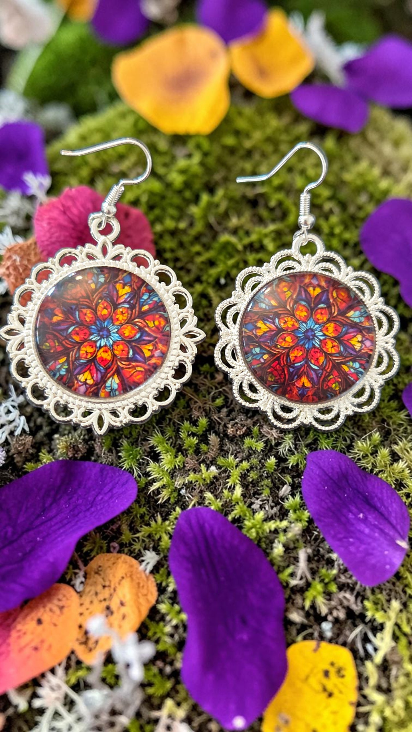 Mandala Design Earrings #5014