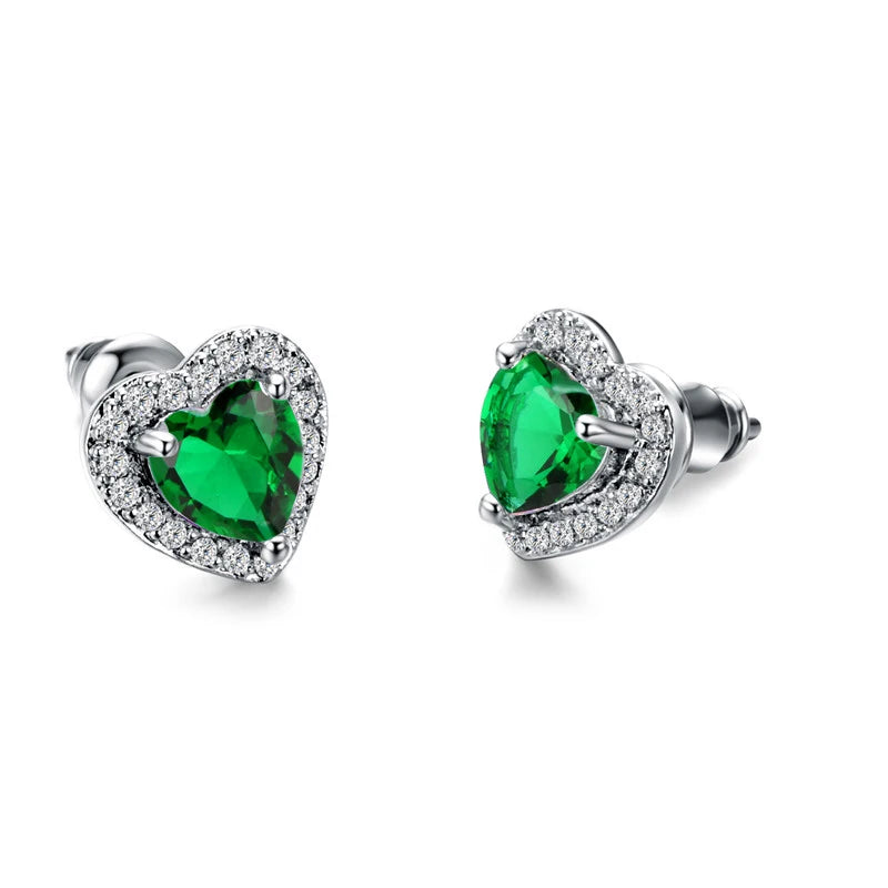 Huitan Fashion Simple Heart Design Women Earring 7 Colors Available Suitable for All Occasions Wedding Party Daily Wear Earrings
