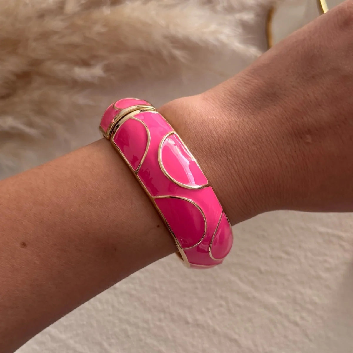 KMVEXO Dopamine Color Blocked Bangles Creative Design Fashionable Temperament Drip Oil Imitate Enamel Bracelet Women Jewelry