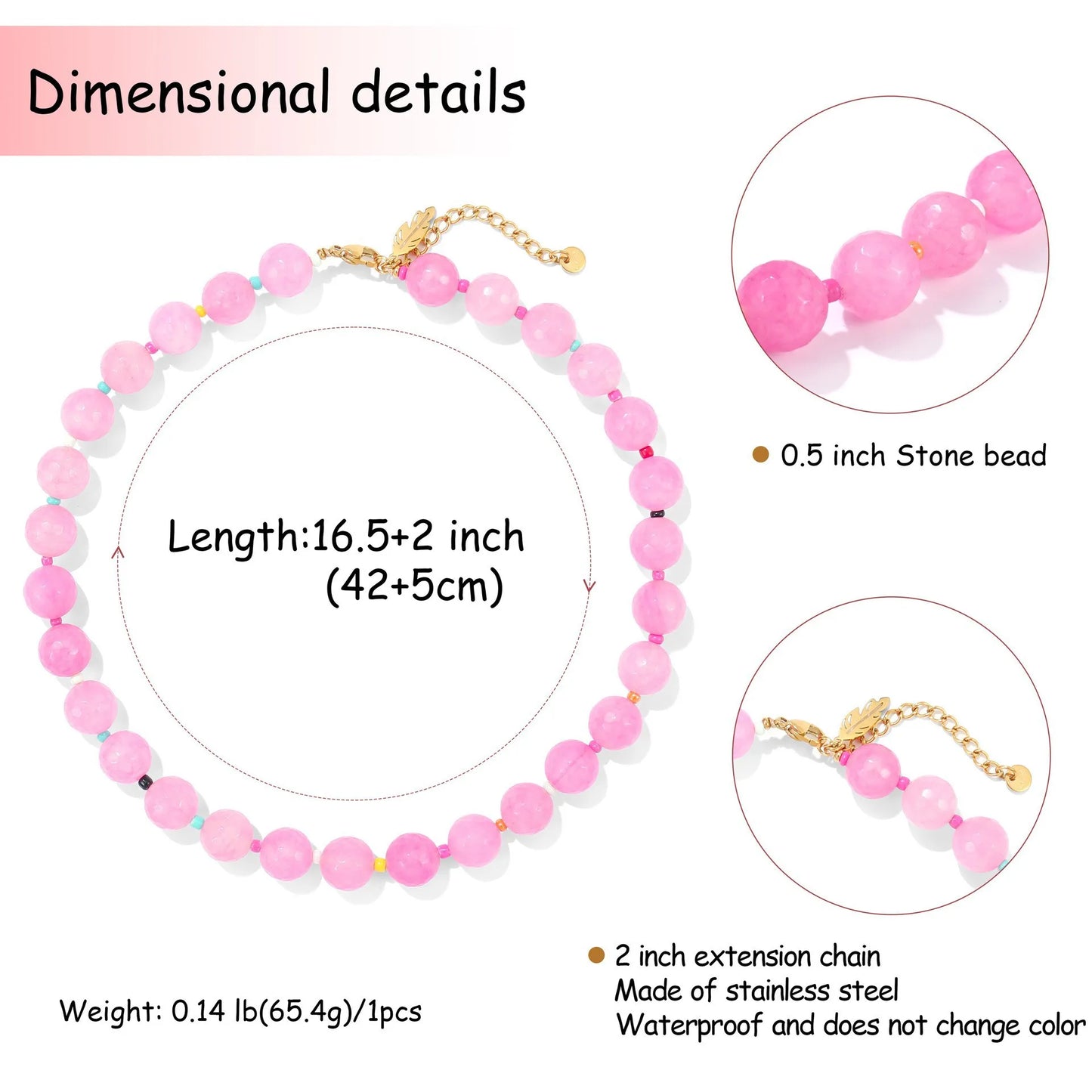 Colorful Chunky Bead Necklaces for Women Trendy Boho Collar Statement Necklace Choker Summer Beach Jewelry Birthday Gift for Her