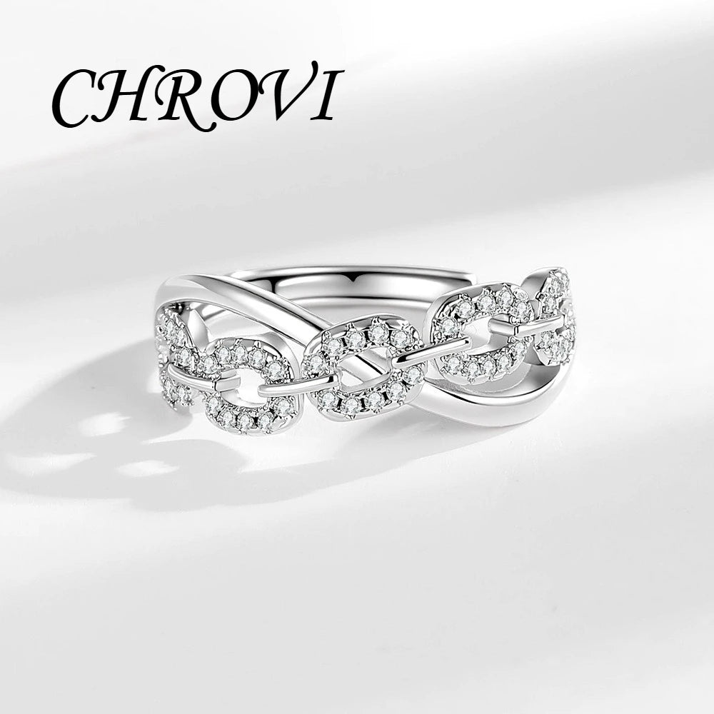 Luxury-Style 925 Sterling Silver Ring Set with Diamonds - Fashionable, Trendy, Personalized Finger Ring for Women