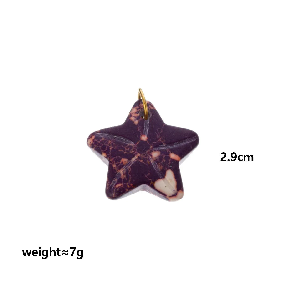 Trendy Natural Stone Star Heart Pendant DIY Necklace for Women Colorful Handmade Beaded Collars Necklace Stainless Steel Jewelry
