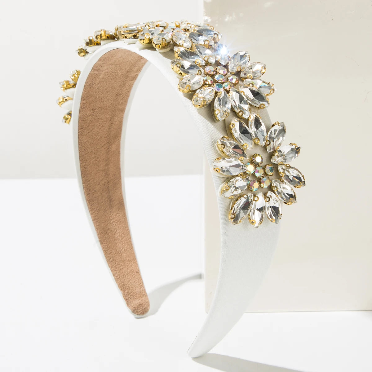 European and American light luxury headband Baroque Gorgeous Full Diamond Flower Headband Temperament Shiny Banquet Headband