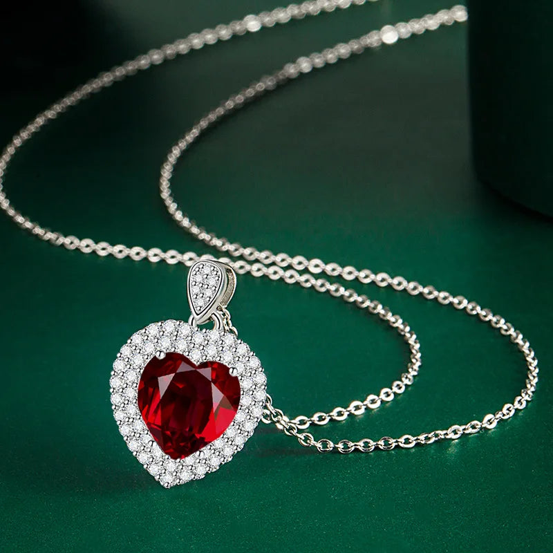 New 925 Sterling Silver Necklace Pendant High Quality For Women Wedding Engagement Moissanite Jewelry Plated white gold Earrring