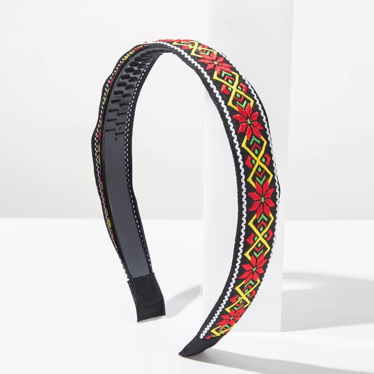 Retro Ethnic Style Embroidery Flower Love Thin Edged Headband, Personalized Light Luxury, Niche Design, Hair Accessories