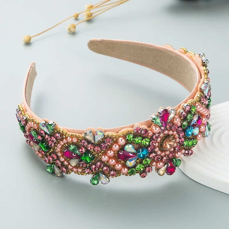 Cross border New European and American Fashionable and Gorgeous Baroque Headband High end Trendy Hair Accessories for Women