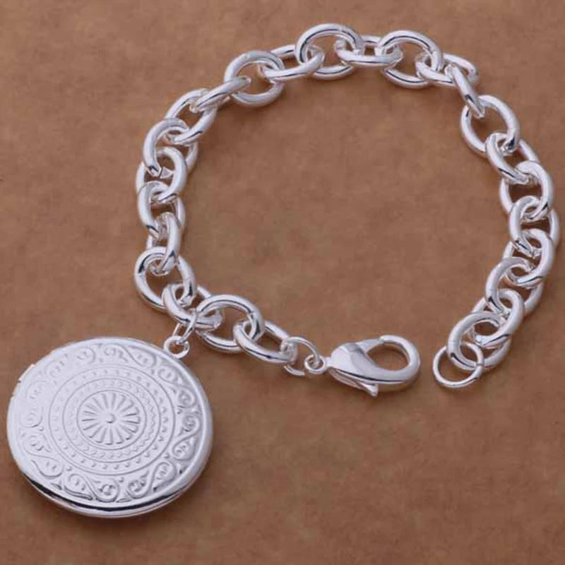925 Sterling Silver Bracelet Picture frame High Quality Romance Chain For Women Fashion Engagement Party Wedding Jewelry Gift