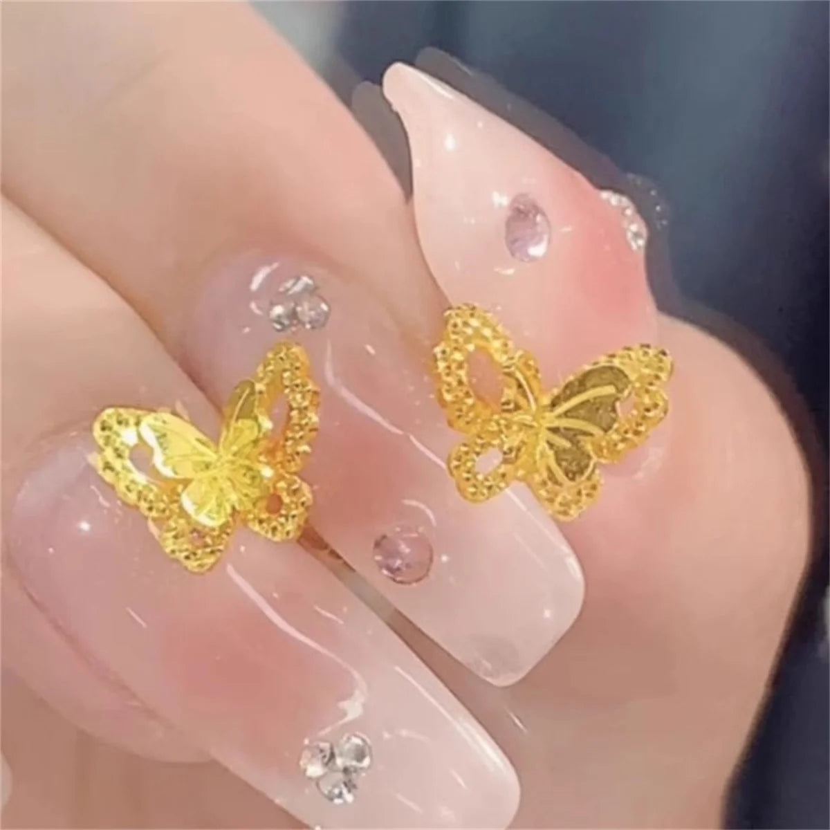 Small Butterfly Luxury Charm Female Meatl Fashion Stud Earrings Gold Color Wedding Jewelry For Women
