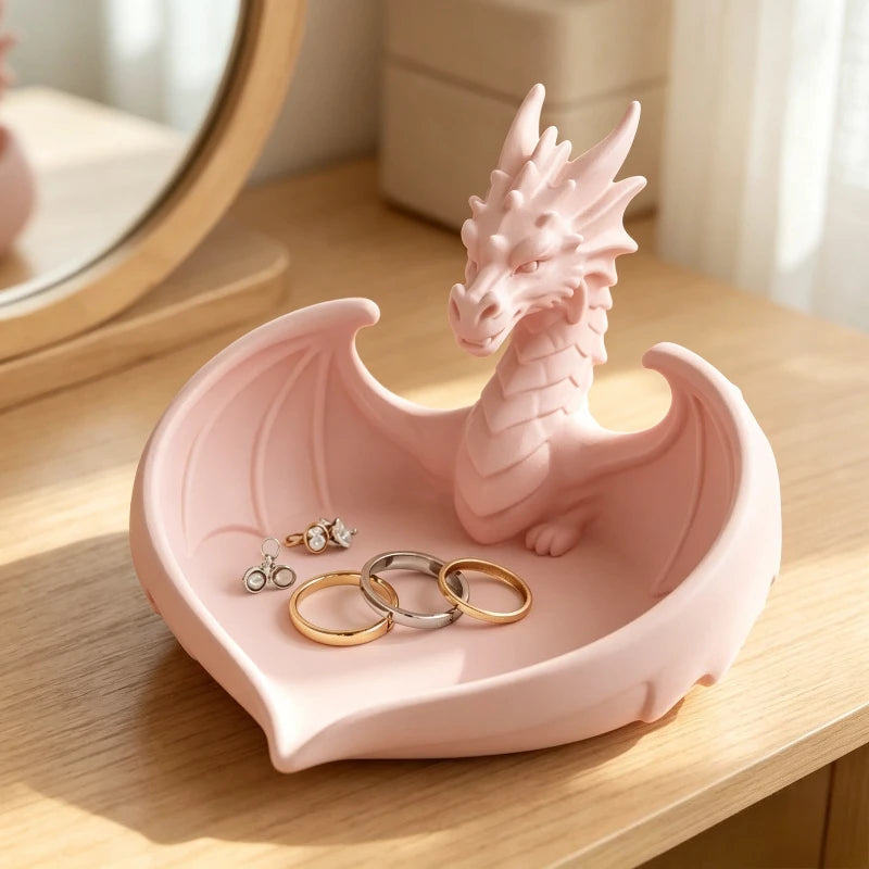 Minimalist Dragon Shape Jewelry Storage Tray INS White Mini Key Tray Simple Elegant Bracelets Organizer Room Decor