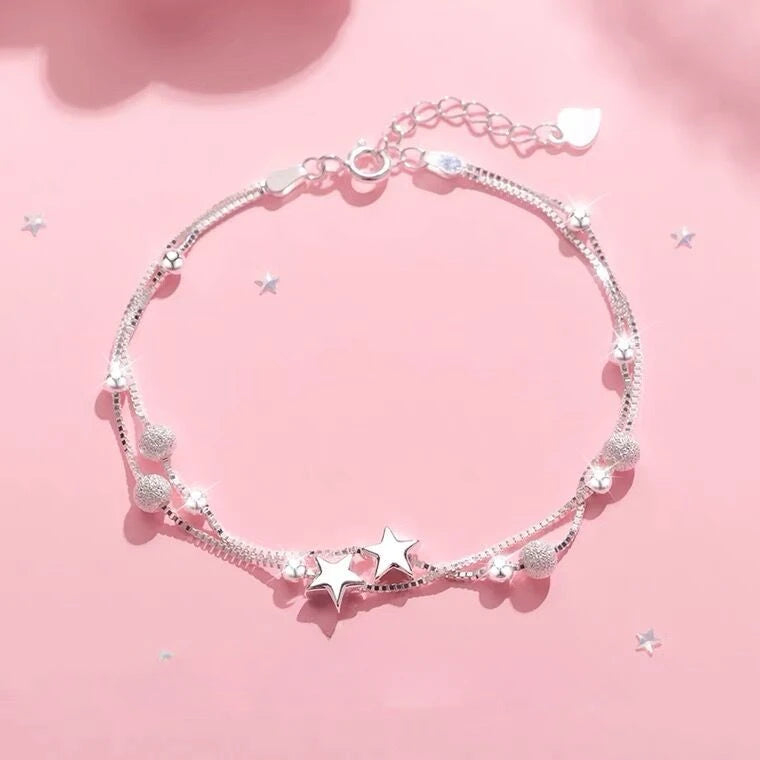 Fine 925 Sterling Silver Lucky Beads Ball Bracelet For Women Luxury Adjustable Bracelet Party Beautiful Jewelery Holiday Gifts