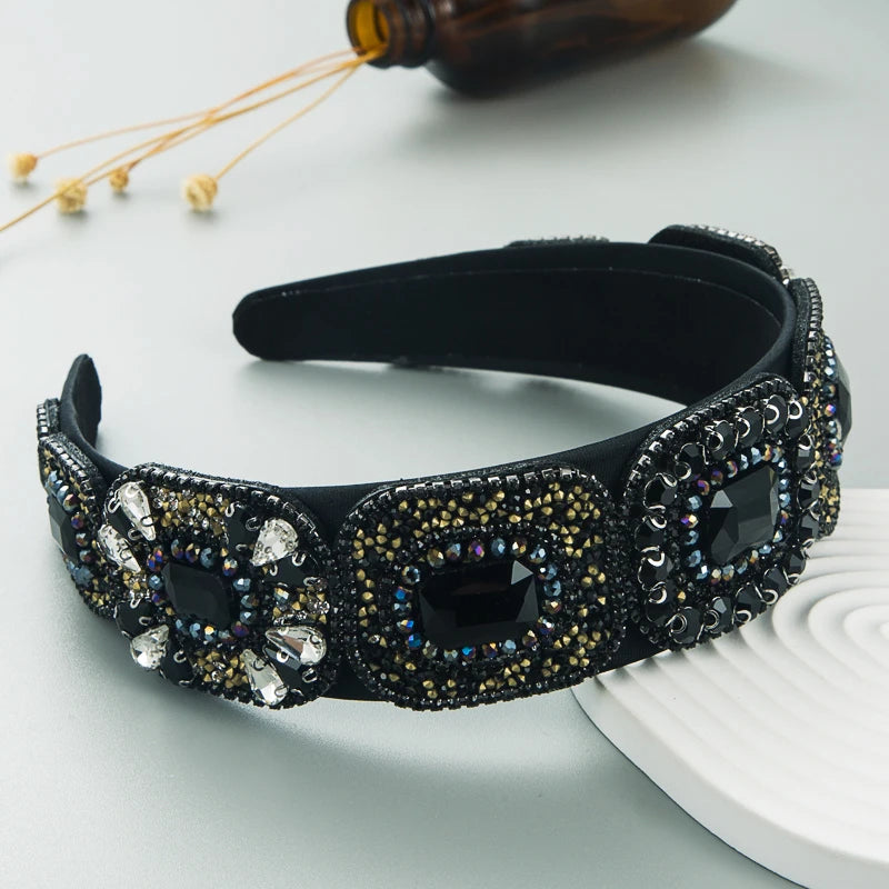 Fashionable New Style Brilliant Crystal Baroque Headband Grottoes With High Grade Fragrant Headband Accessories