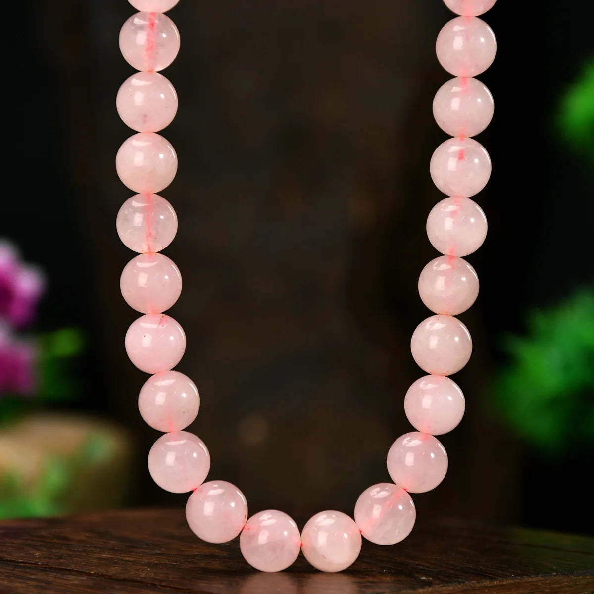 Summer Bohemia Colorful Natural Stone 10mm Bead Necklace Handmade Glass Beading Collar Choker for Women Girls Trend Jewelry Gift
