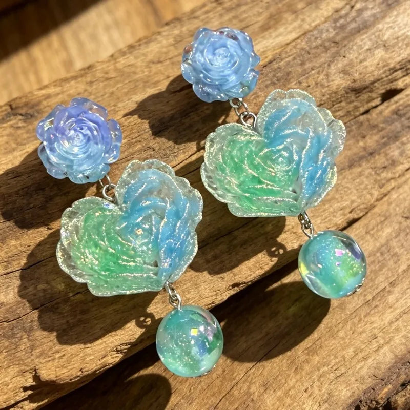 Sweet Flowers Earrings for Women Vintage Beach Style Summer Vacation Jewelry Elegant Versatile Bohemian Pendientes Mujer