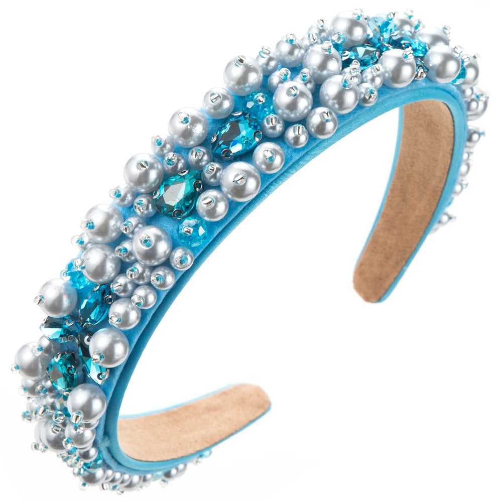 Handwoven Beaded Headbands From Europe and America, Baroque Studded Headbands, Simple and Fashionable, Versatile Hair Accessorie