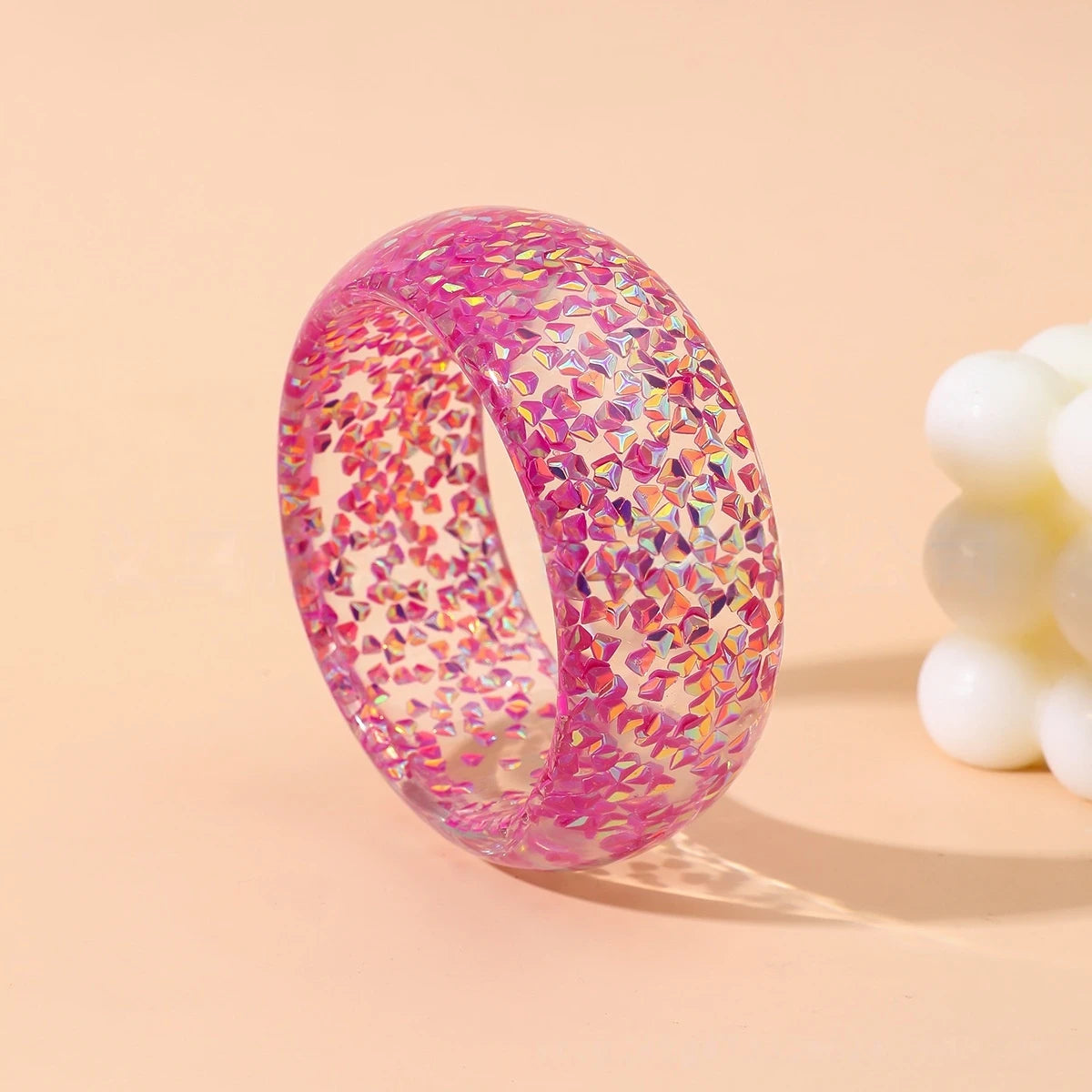 KMVEXO Irregular Geometric Colorful Foil Resin Wide Cuff Bangles for Women Girl Acrylic Wide Bracelets Bangle New Summer Jewelry