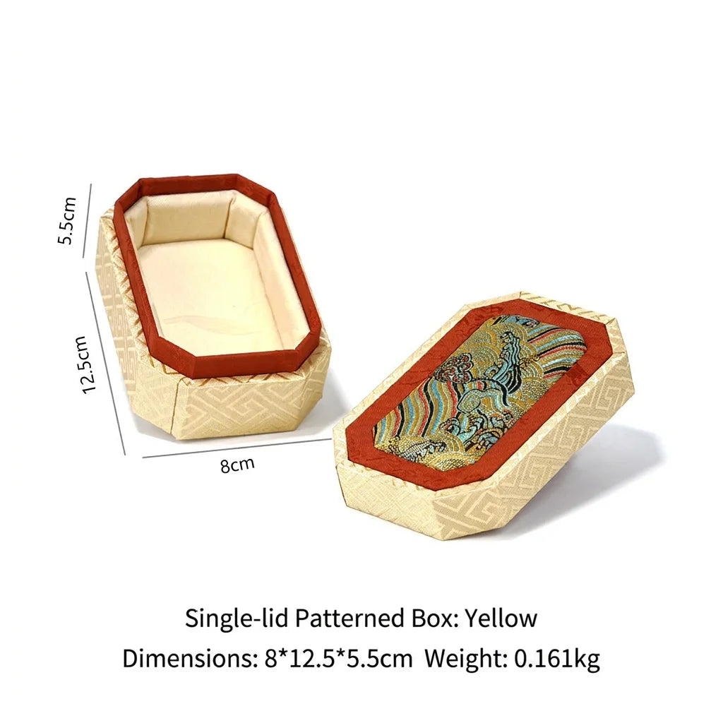 Antique Storage Box Easy To Maintain Oriental Jewelry Box Fabric Storage Box Wear-Resistant For Jewelry Storage