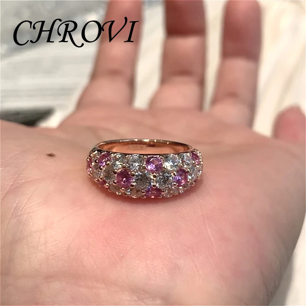 Retro 925 Sterling Silver Botanical Mint Color Ring, Colorful Frosted Pastry, Full Diamond Set Pink sapphire Ring, Women's Acces