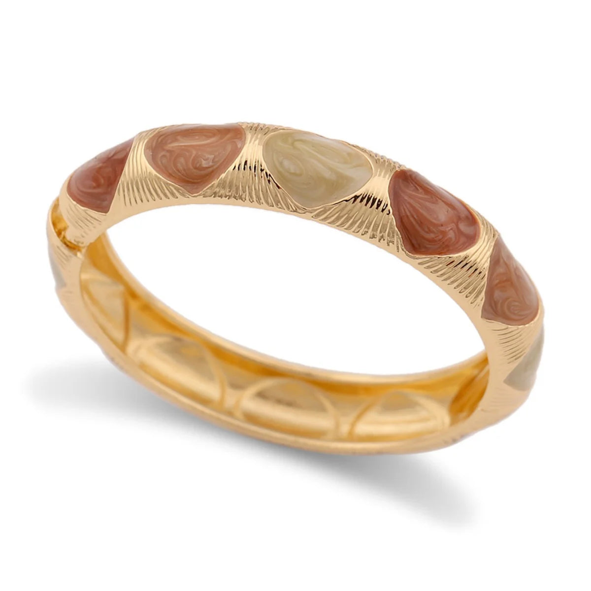 KMVEXO 7 Style Boho Beige Coffee Enamel Irregular Metal Bracelet For Women Men Punk Geometric Heart Cuff Bangle Fashion Jewelry