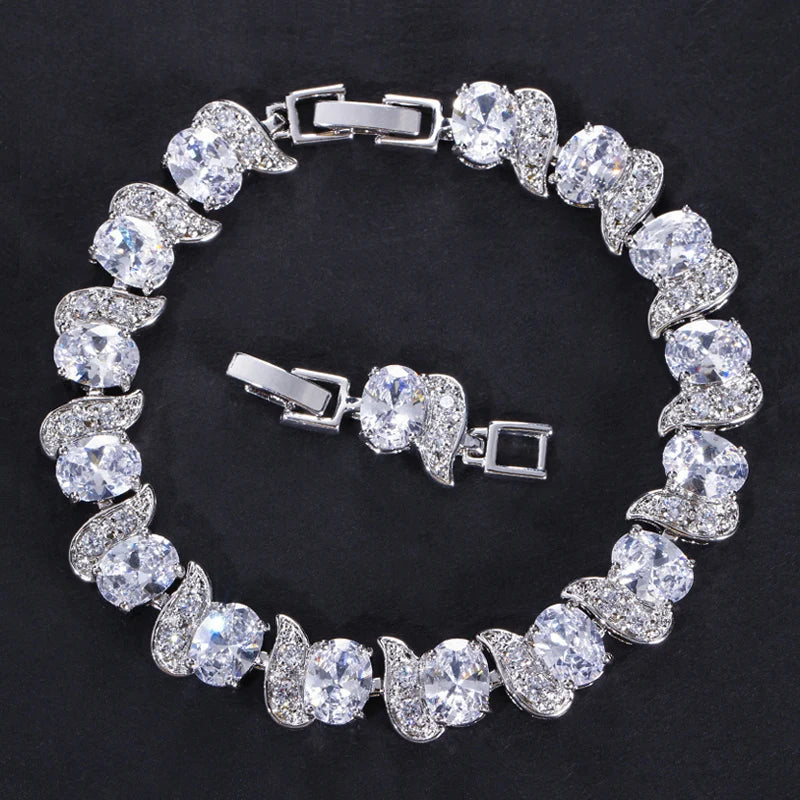 ThreeGraces Shiny Pink Cubic Zirconia Luxury Bridal Wedding Party Tennis Bracelet for Women Fashion Costume Jewelry BR084