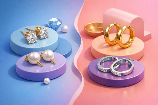 Stud Earrings vs Hoop Earrings