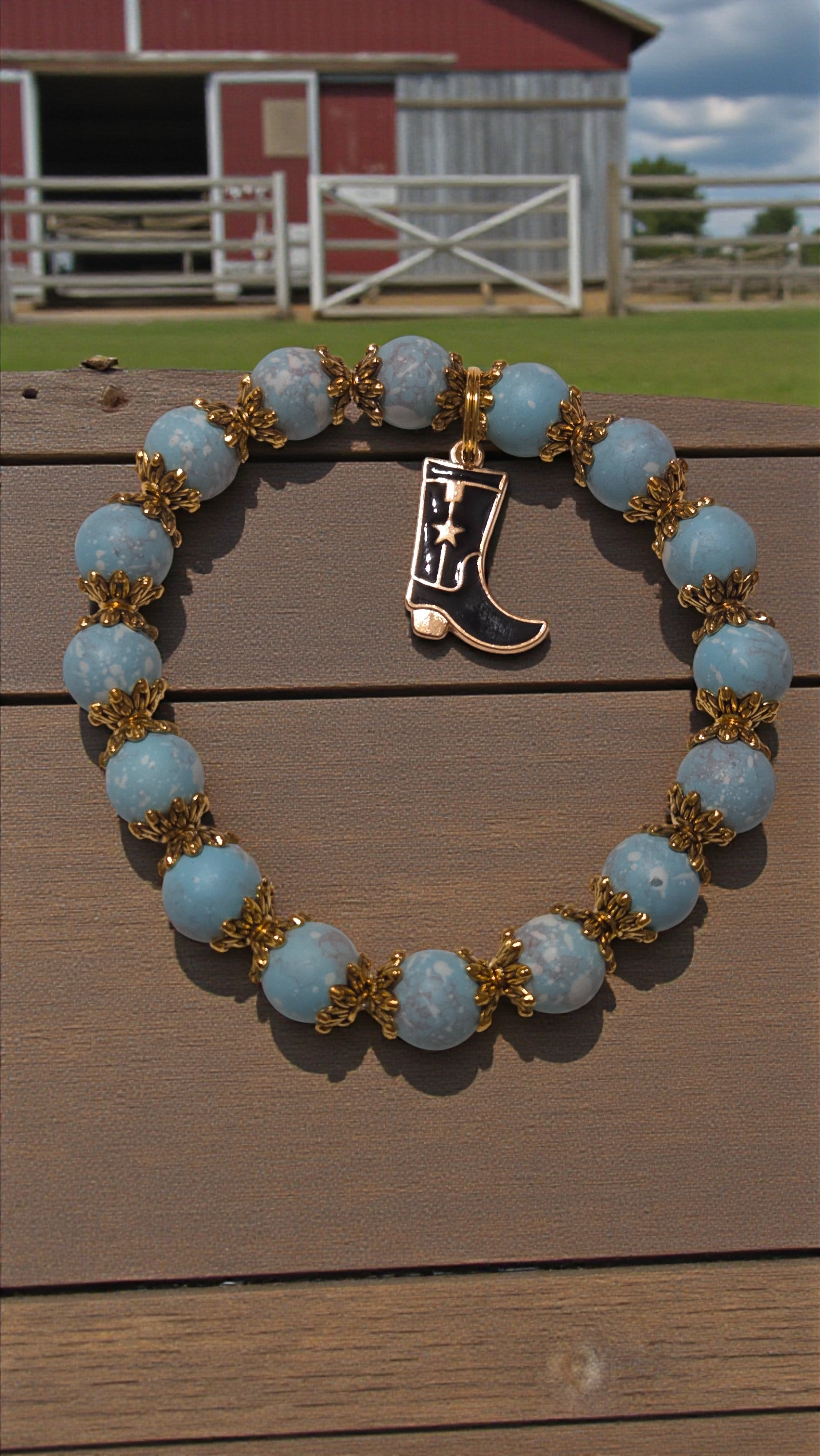 Boot Charm Bracelet   #3645