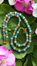 Green & Turquoise Beaded Jewelry Set   #4825