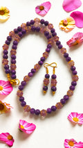 Purple Beaded Jewelry Set    #4754