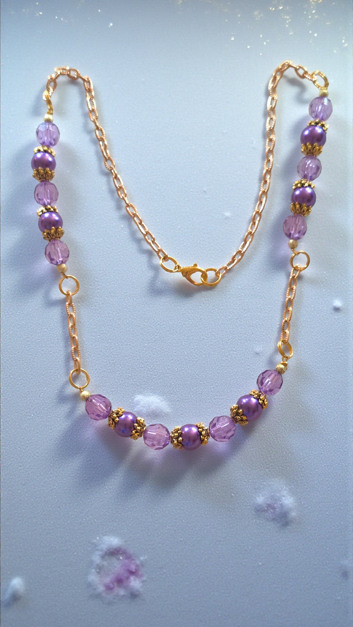 Purple Bead Necklace  #4767