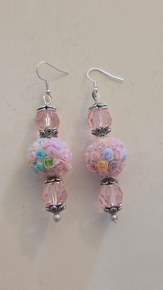 Flower Bead Earrings  #4804