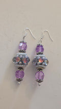 Purple Bead Earrings   #4807