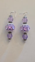 Purple Beaded Earrings   #4813