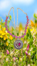 Pink Pendant Necklace    #4823