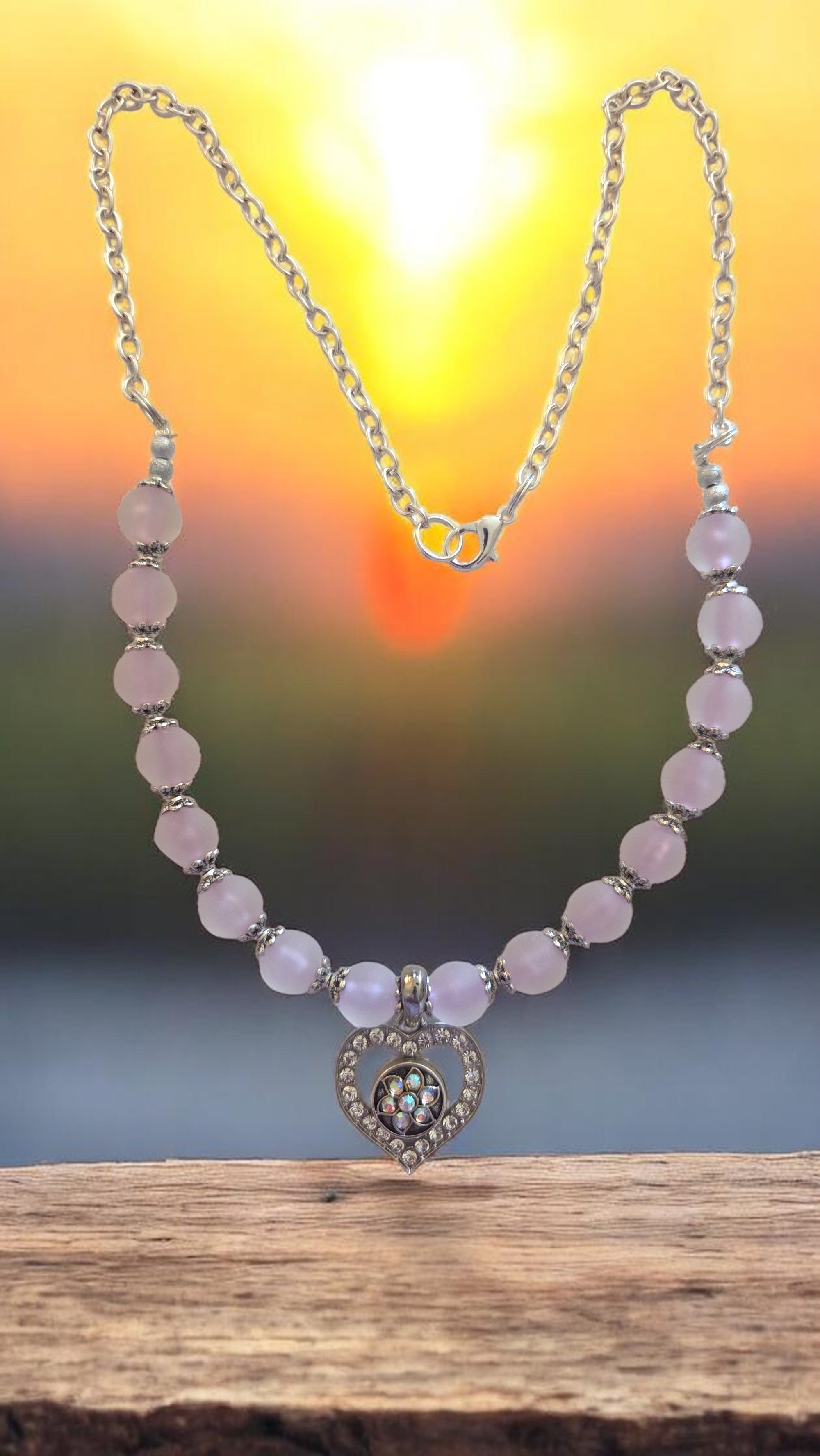 Pink Pendant Necklace   #4821