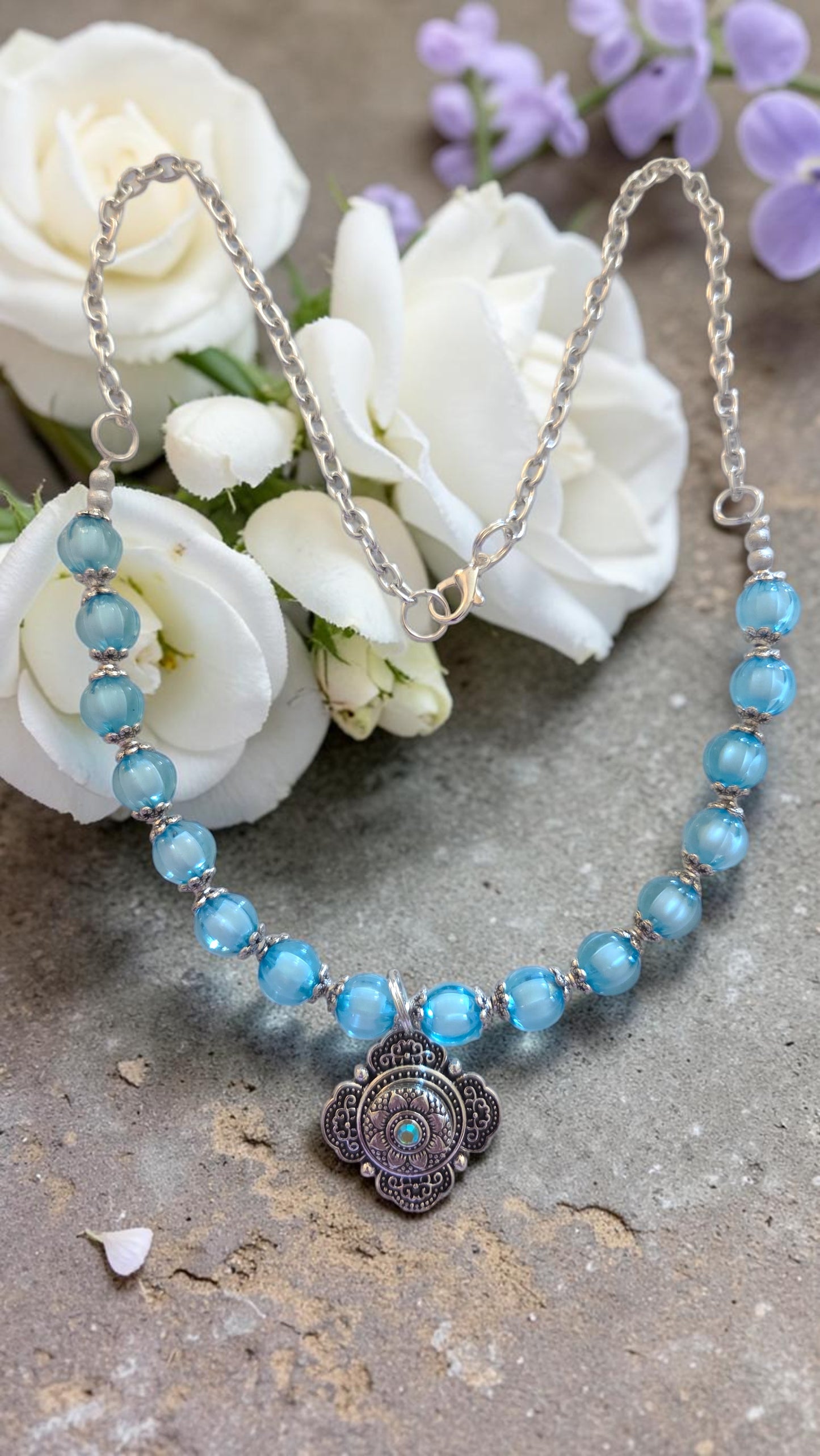 Turquoise Pendant Necklace   #5001