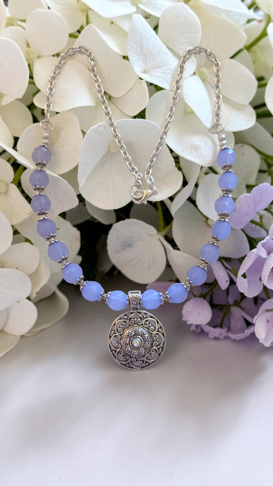 Blue Pendant Necklace   #5005