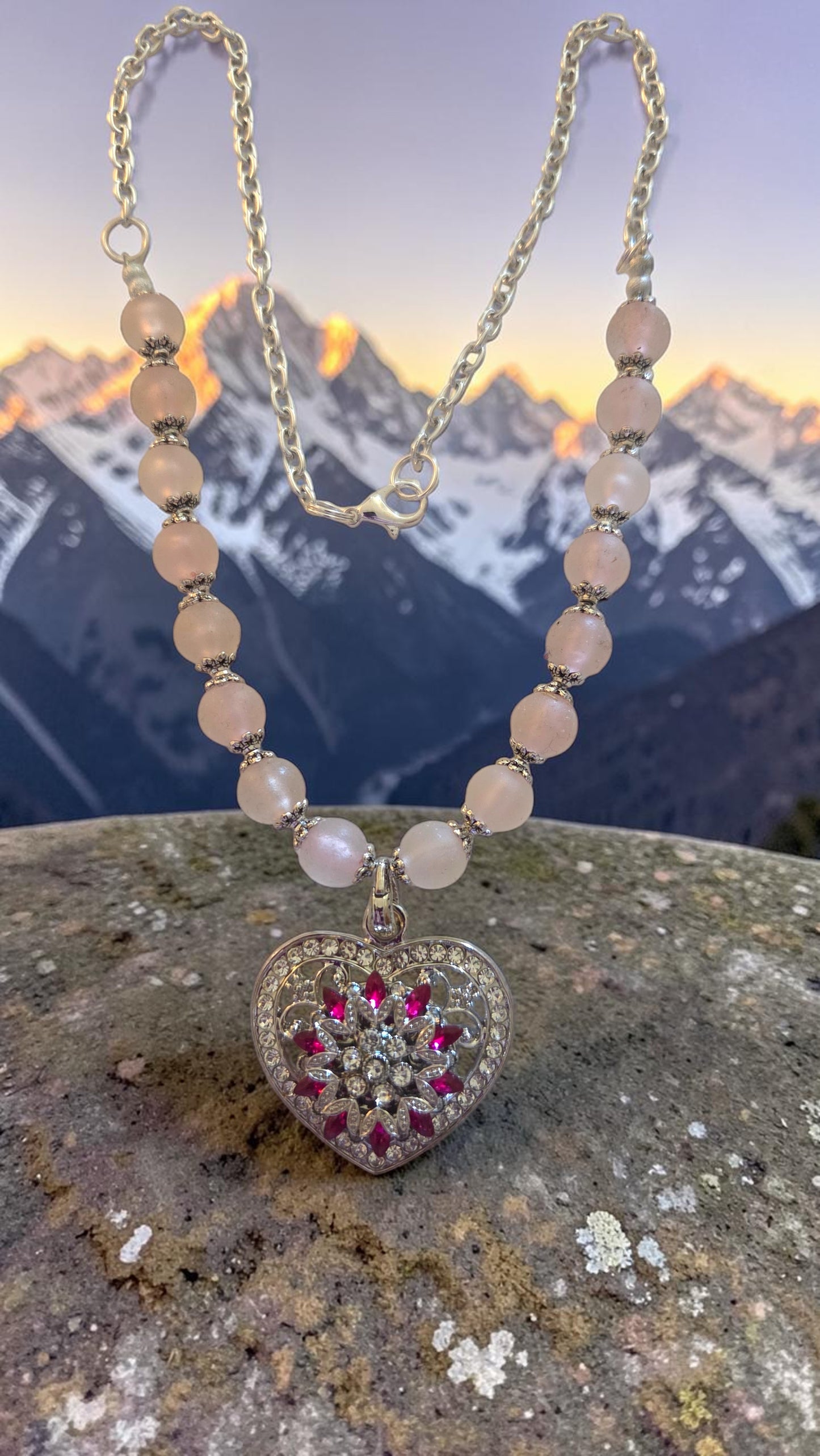 Pink Pendant Necklace   #5012