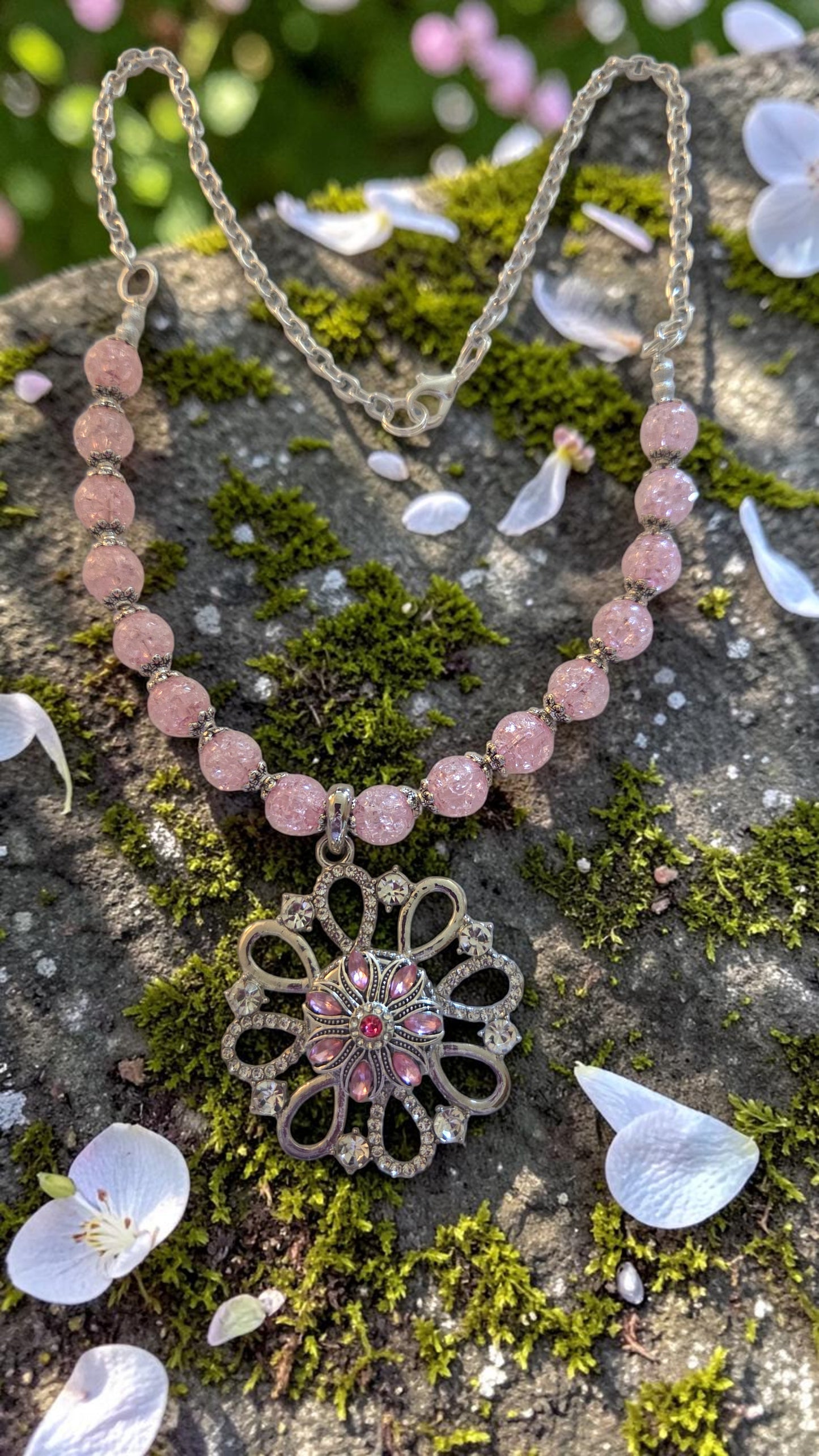 Pink Pendant Necklace   #5000