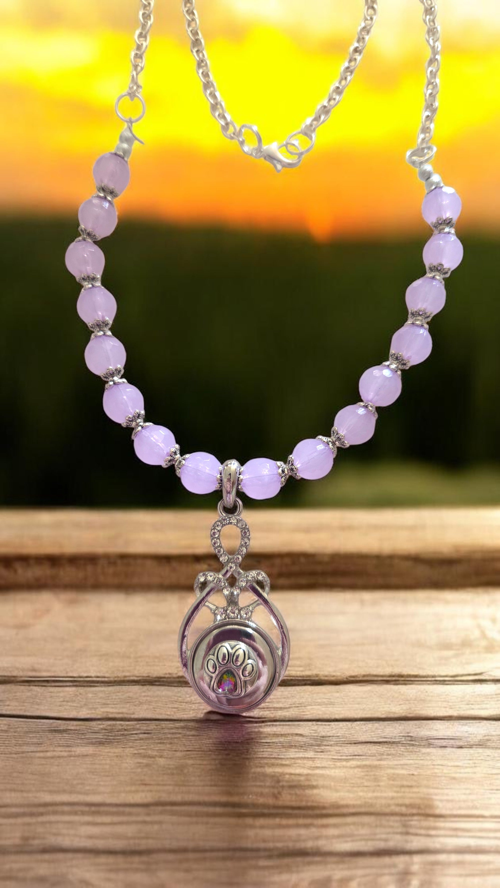 Purple Pendant Necklace    #4822
