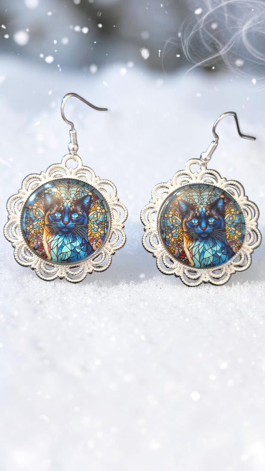 Cat Earrings   #5016