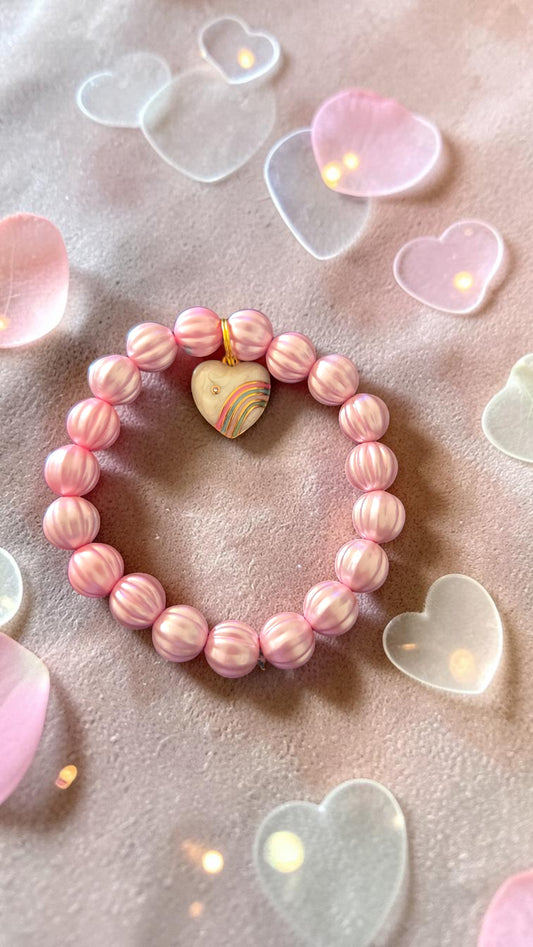 Heart Charm Bracelet  #5050