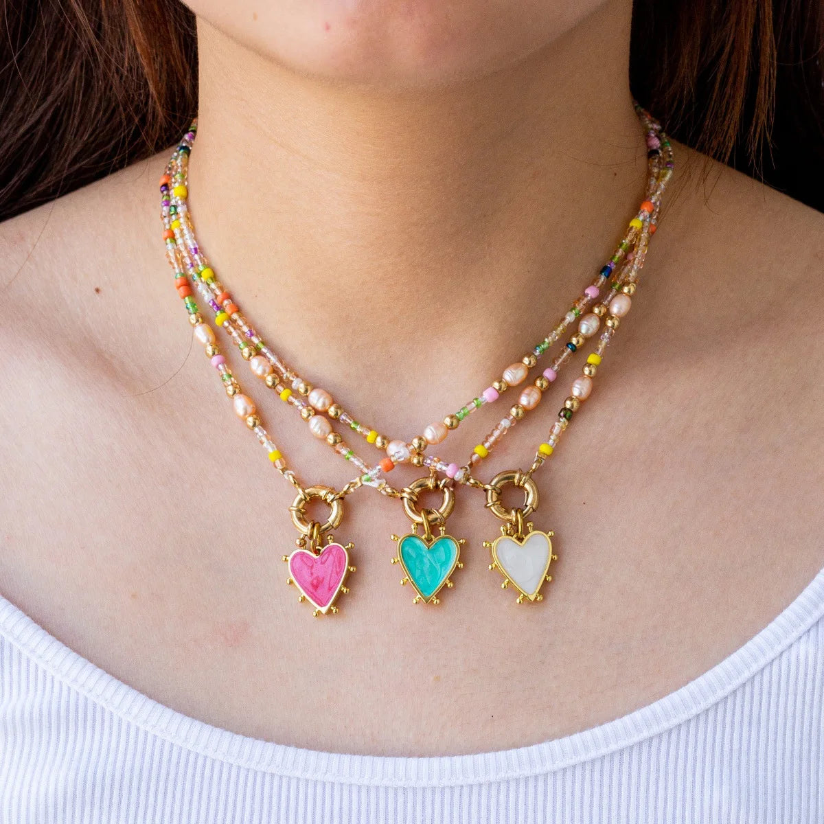2026 Fashionable New Heart and Peach-shaped Bead Pendant Necklace Baroque Freshwater Pearl Necklace Gift