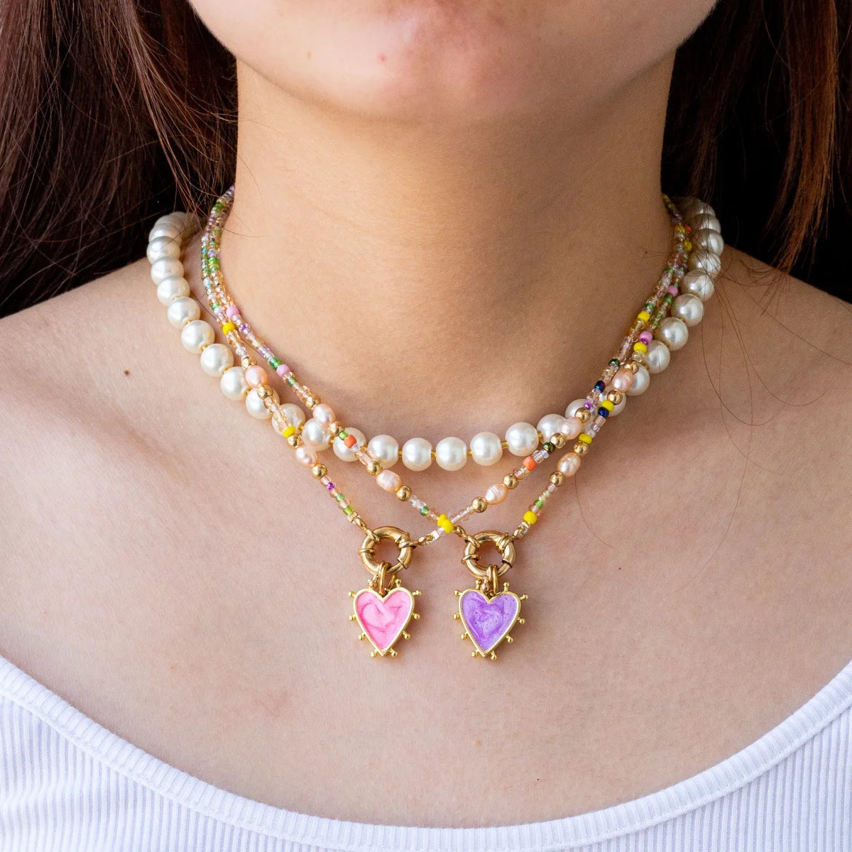 2026 Fashionable New Heart and Peach-shaped Bead Pendant Necklace Baroque Freshwater Pearl Necklace Gift