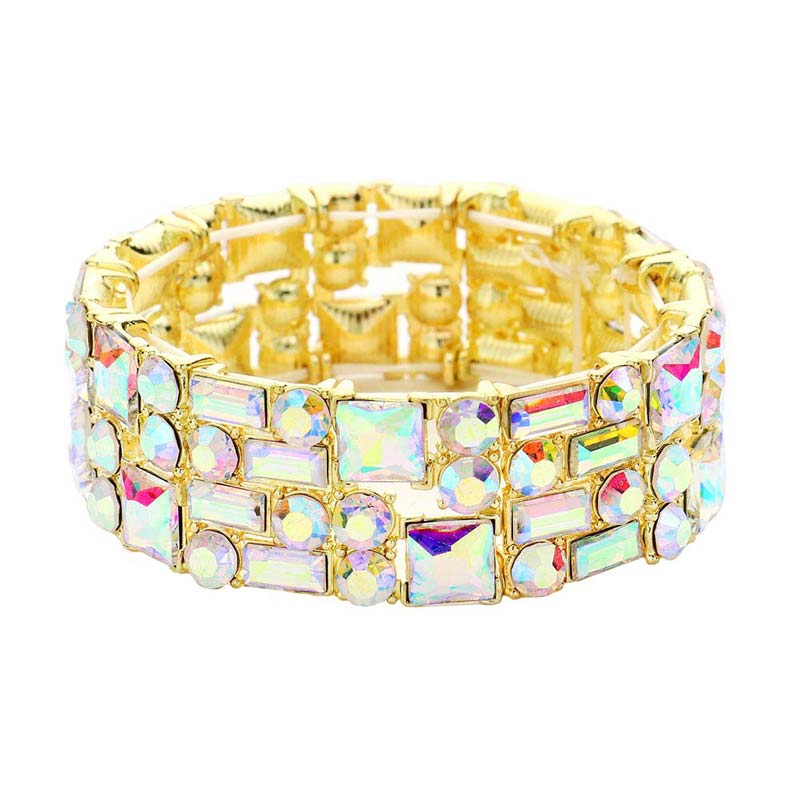 Multi Stone Stretch Evening Bracelet