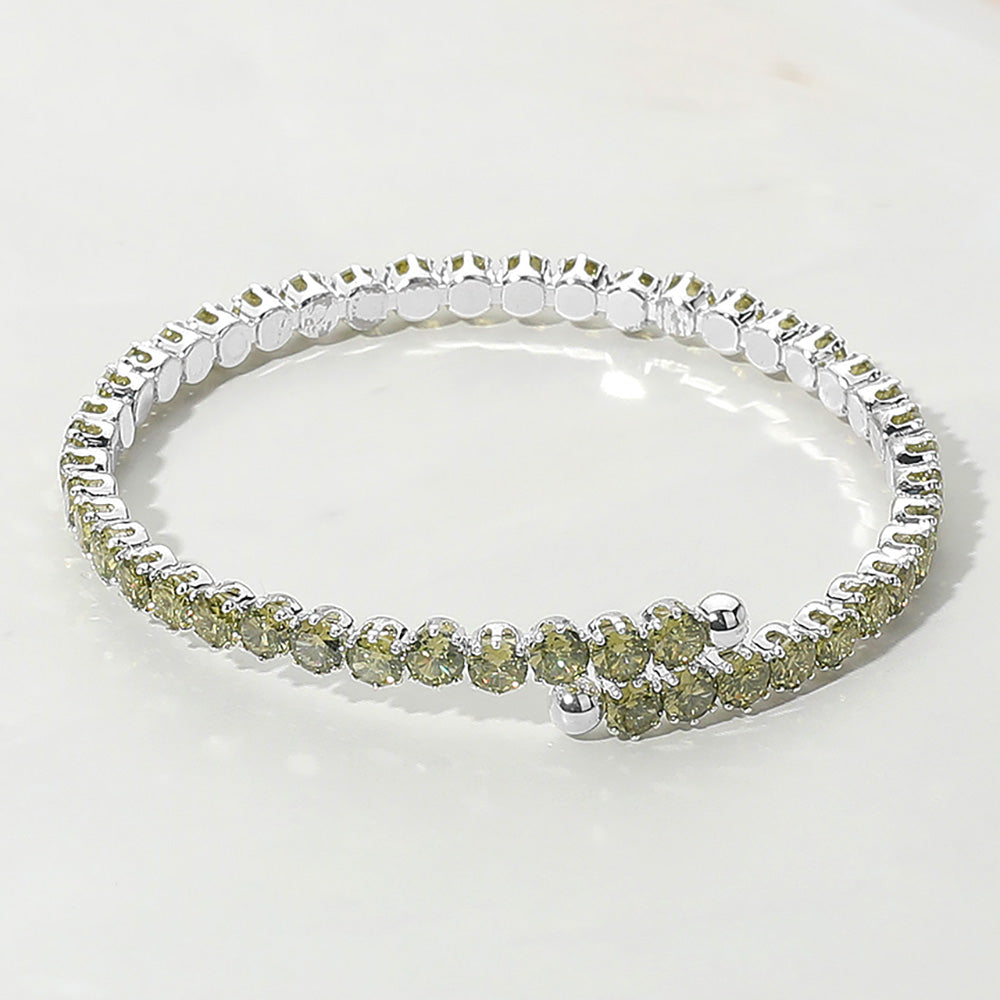 CZ Round Cluster Evening Bracelet