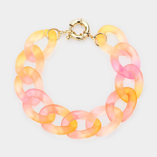 Ombre Resin Chain Link Bracelet