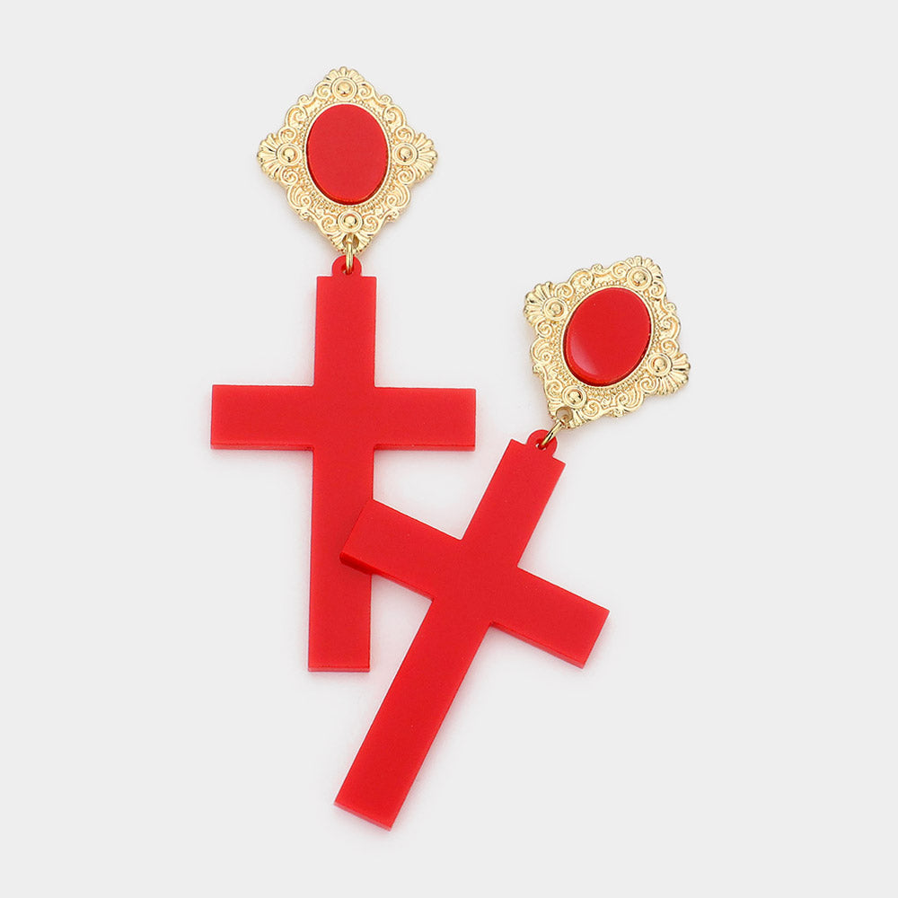 Cross earrings